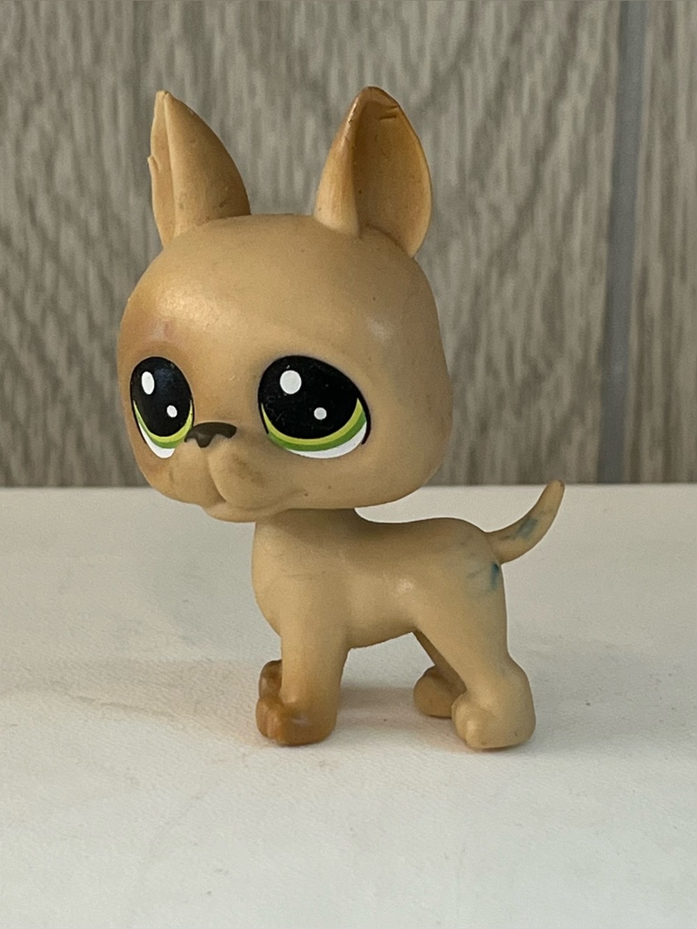 Littlest Pet Shop LPS #1-118 Ranger Greatpup Brown Great Dane Green Eyes